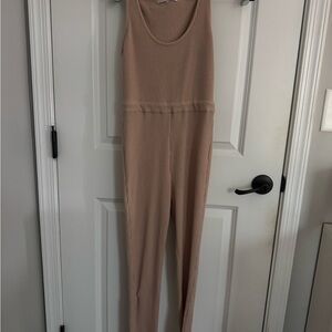 House of CB Ribbed Beige Jumpsuit